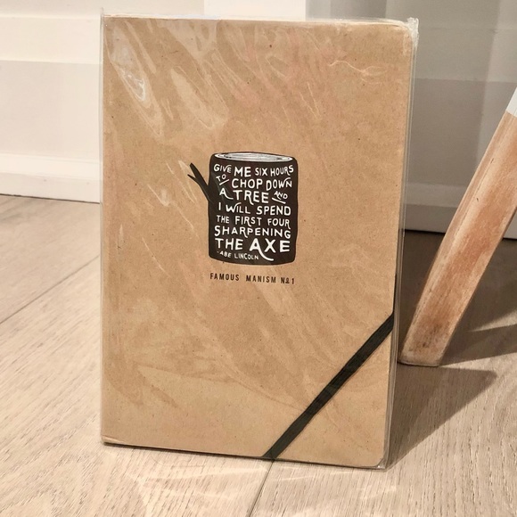 Lined Hardcover Journal Notebook MANISM Abe Lincoln Quote - Picture 2 of 9